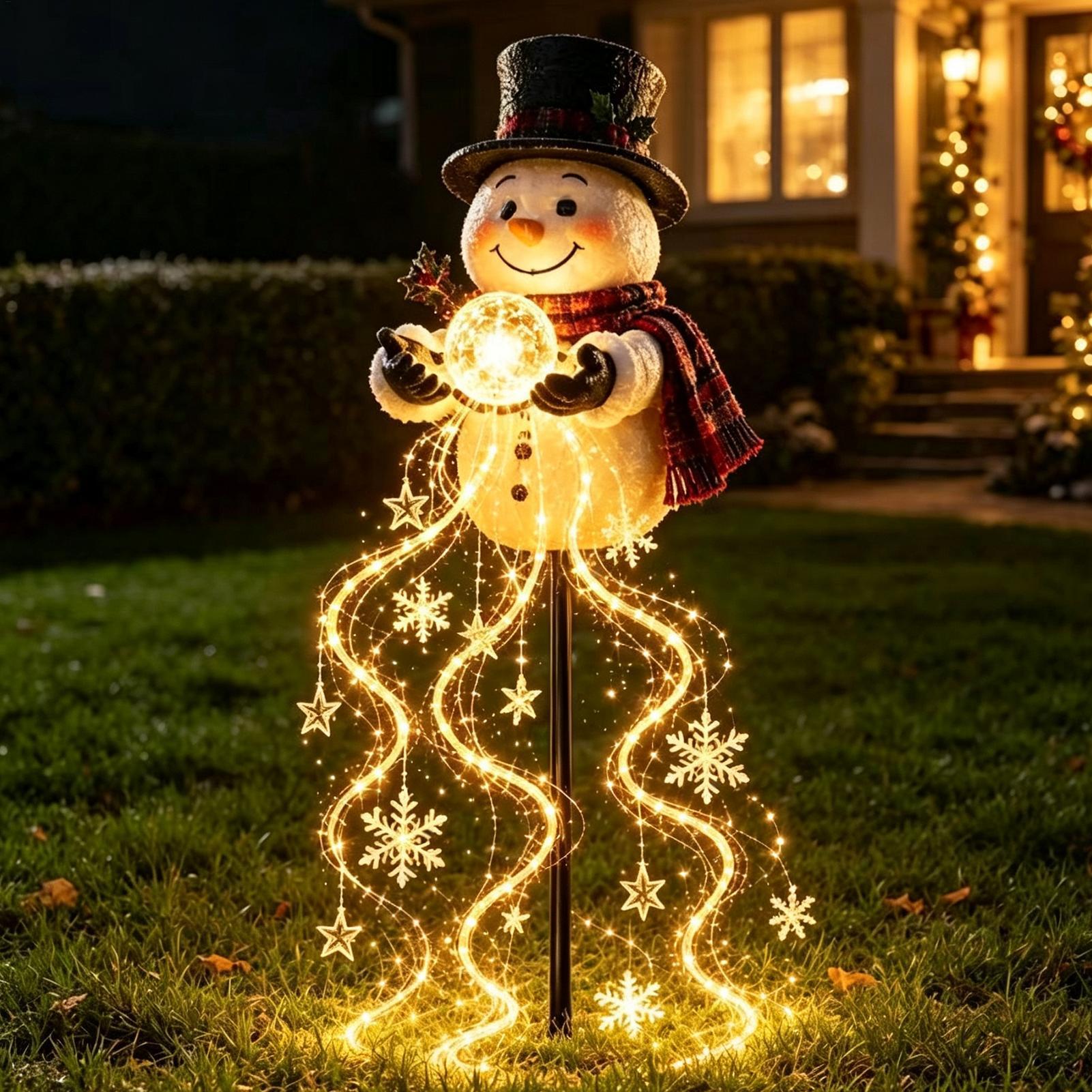 Outdoor Lighting Pathway - 크리스마스 장식용 스트링 조명, 60cm, 태양광