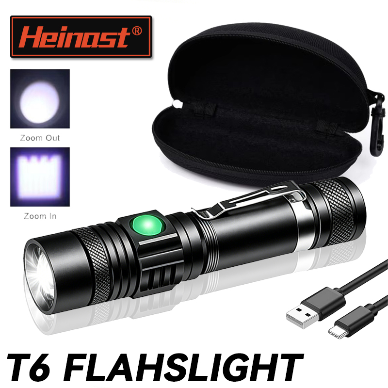 T6 LED 충전식 손전등, 18650 줌이 가능한 토 - Outdoor Lighting Black 리뷰 및 가격