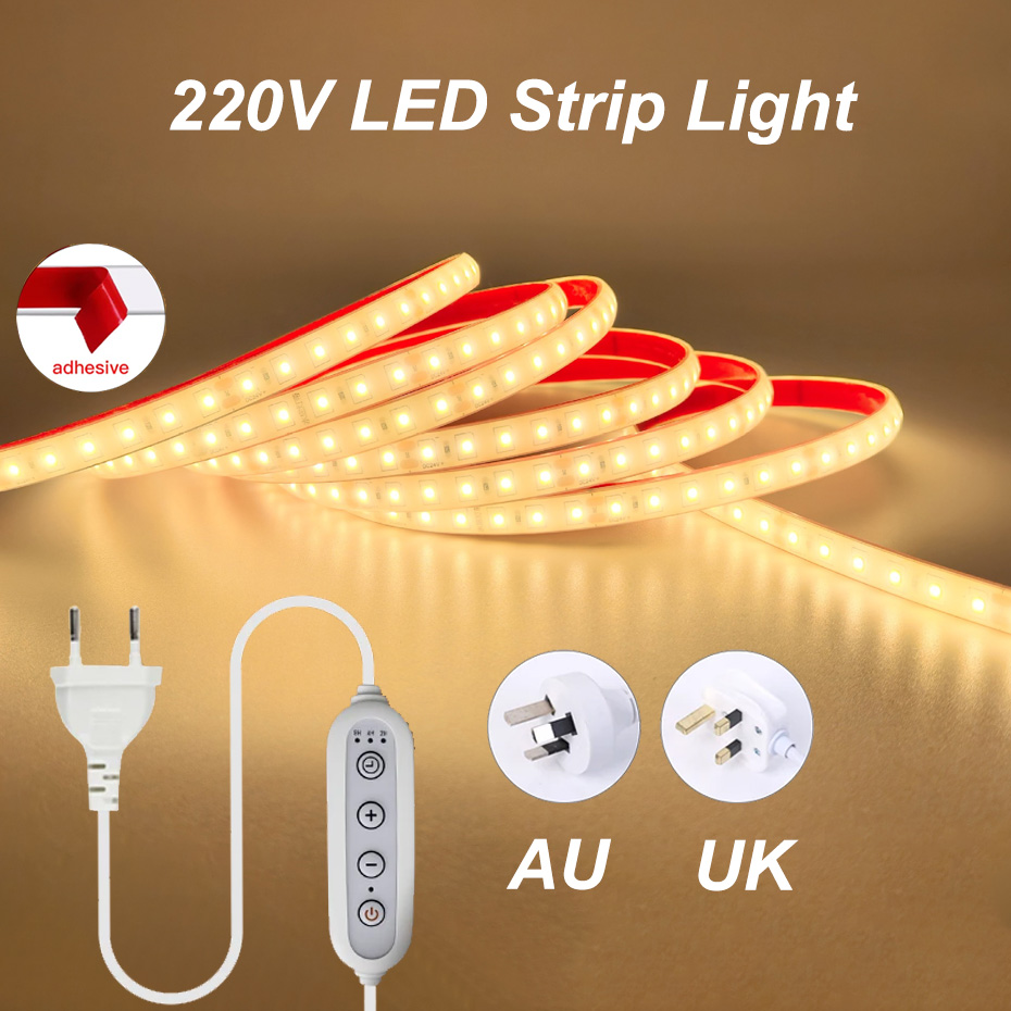 AC 220V 접착식 LED 스트립 조명, IP65 방 - Outdoor Lighting Uk 리뷰 및 가격