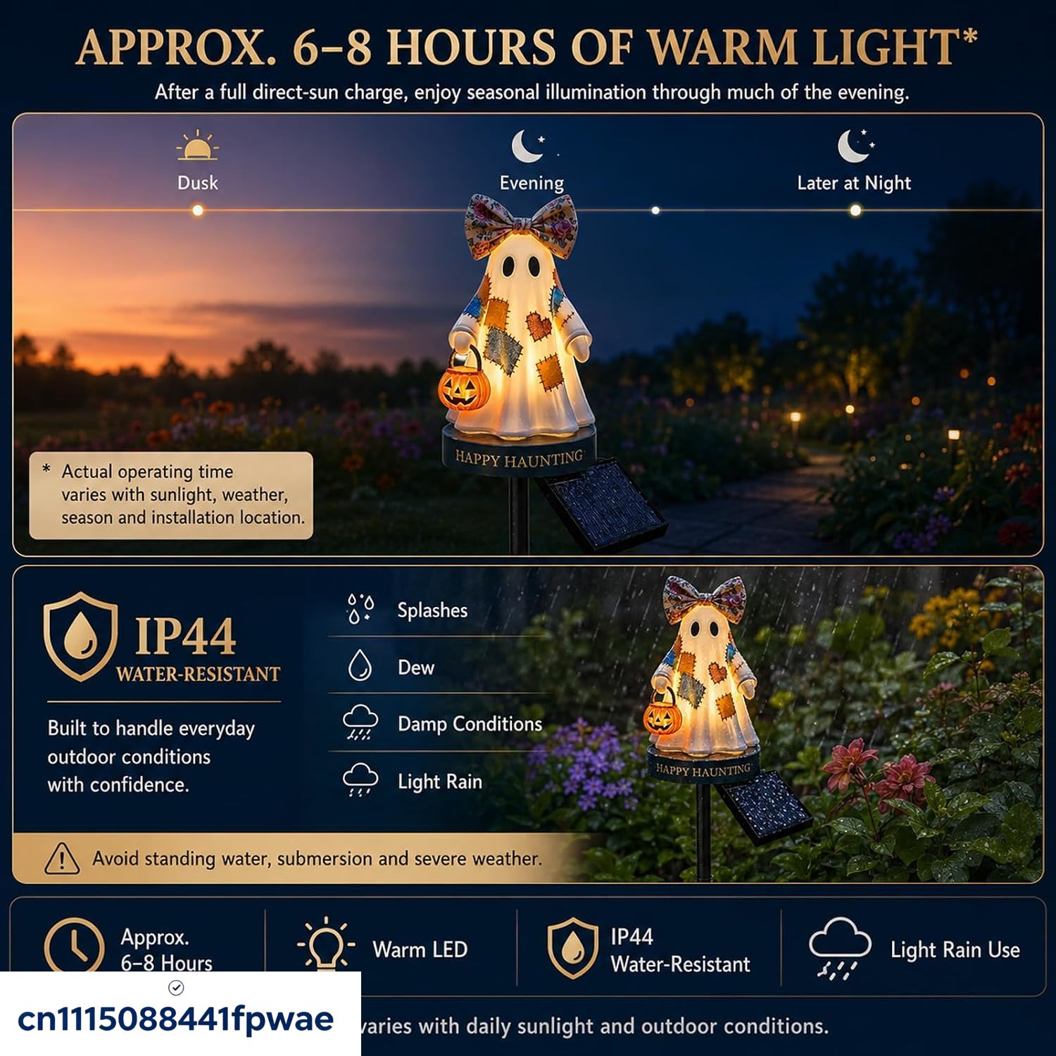 햇빛으로 작동하는 할로윈 장식, 따뜻한 LED 조명이  - Outdoor Lighting Pathway 리뷰 및 가격