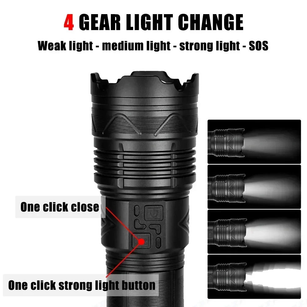 99000000LM 슈퍼 브라이트 LED 손전등 100 - Outdoor Lighting Black 리뷰 및 가격