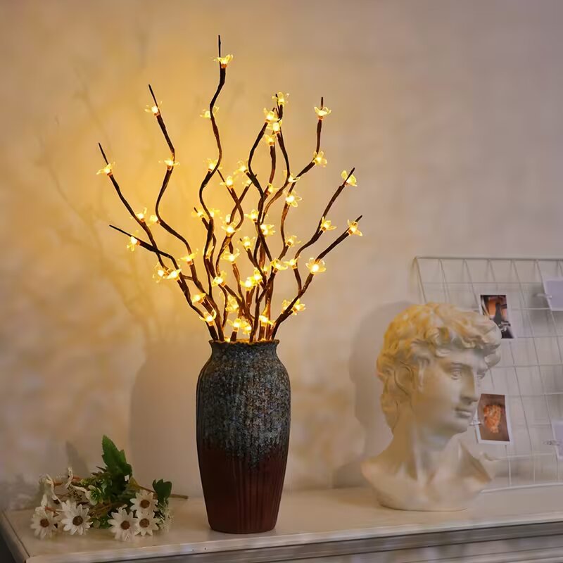 1/2PC 20LED 벚꽃 나무 가지 조명 실내외 홈  - Outdoor Lighting Effects 리뷰 및 가격