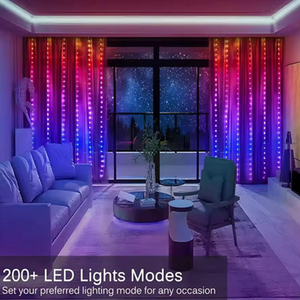 3M RGB 스마트 LED 커튼 조명 크리스마스 장식  - Outdoor Lighting Effects 리뷰 및 가격